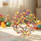 01 Bola Mágica Expansível Esfera Retrátil Colorida Fidget Toy Crianças e Adultos Diversão Infantil