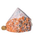 01 Calcita Laranja Pé e Bico Serrado 10 a 12cm 0,5 a 1kg Tipo B