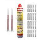 01 Chumbador Químico Fischer com 20 Camisas Bucha Injeção 12mm