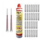 01 Chumbador Químico Fischer com 30 Camisas Bucha Injeção 12mm