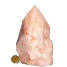 01 Cristal Rosa Pé e Bico Serrado 500 a 1000g 12cm Tipo B