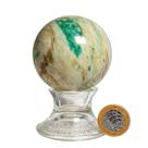 01 Esfera Jade Verde Lapidado 450 a 500g Aprox 7cm Tipo C
