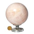 01 Esfera Quartzo Rosa Natural 1,4 a 1,6Kg 9 a 11cm Classe B