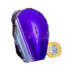 01 Geodo de Ágata Lilás 300 a 350g 7 a 12cm Classe B