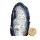 01 Geodo de Ágata Preta 500 a 600g 7 a 12cm Classe B
