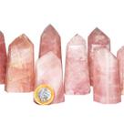 01 kg de Pontas de Quartzo Rosa Gerador Lapidado - Pedras de Garimpo 01 kg de Pontas de Quartzo Rosa Gerador Lapidado - Pedras de Garimpo
