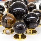 01 Kg Esfera Bola Onix Preto Comum - Pedra Natural para Atacado - Pacote Variado