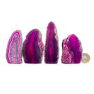 01 Kg Geodo de Ágata Rosa Tamanho 7 a 12cm Classe B