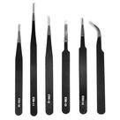 01 Kit C/ 6 Un Pinça Precisão Ferramenta Relojoeiro Joalheiro Aço Inox Ourives fórceps bateria relógio ajuste alicate martelo extrair resistente 01 Kit C/ 6 Un Pinça Precisão Ferramenta Relojoeiro Joalheiro Aço Inox Ourives fórceps bateria relógio ajuste alicate martelo extrair resistente