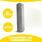 01 Luminária De Emergência 30 Leds Lâmpada Envio já