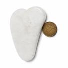 01 Massageador Gua Sha Quartzo Leitoso Pedra Natural 50g 70mm 01 Massageador Gua Sha Quartzo Leitoso Pedra Natural 50g 70mm
