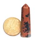 01 Mini Pontinha Obsidiana Mahogany Pedra Extra Natural 25 a 35mm