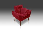 01 Poltrona Opala + 02 Almofadas Suede Vermelho - Modena - Decor