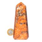 01 Ponta Calcita Laranja Pedra Natural 12 a 13 cm Tipo A