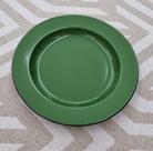 01 Prato Esmaltado Ágata Original 26cm cor Verde Metallouça