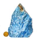 01 Quartzo Azul Pedra Pé Serrado 10 a 15cm 500 a 700g Tipo B