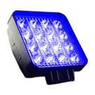 01 Unidade Farol De Led Azul Blue Beam 48w 16 Led Agricola