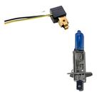 01x Soquete Plug Conector + 01x Lâmpada H1 Azul