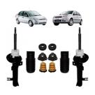 02 Amortecedor Nakata Dianteiro + Kit Batente Ford Fiesta Sedan 2003 A 2014