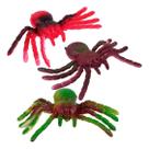 02 Aranhas Borracha Flexivel Brinquedo Pegadinha Assustar