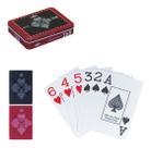 02 Baralhos Cartas Premium 288 Plástico Estojo Tranca Buraco