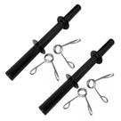 02 barras ocas de 40 cm para anilhas halteres musculação peso exercicio com presilhas par