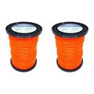 02 Bobina Fio Nylon Roçadeira 3mm Redondo 2kg 248 Mts Spin