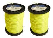 02 Bobina Fio Nylon Roçadeira 3mm Redondo 2kg 248 Mts Spin 02 Bobina Fio Nylon Roçadeira 3mm Redondo 2kg 248 Mts Spin