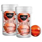 02 Bolinhas Explosivas Hot Ball Plus Gelado Quente Lubrifica Chocolate