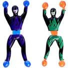 02 Bonecos Furia Ninja Hero Squad Gruda Desce Parede Vidro