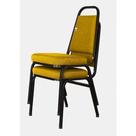 02 Cadeiras Empilhável Para Hotelaria Linha Hotel Jersey Amarelo
