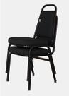 02 Cadeiras Empilhável para Hotelaria Linha Hotel Jersey Preto
