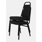02 Cadeiras Empilhável Para Hotelaria Linha Hotel Jersey Preto