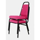 02 Cadeiras Empilhável Para Hotelaria Linha Hotel Jersey Rosa