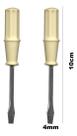 02 Chaves Fenda 10cm Pequena Ponta 4mm Maquina Costura