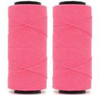 02 Cones Linha Costurar Couro Fio Cordão Encerado 100g 0626