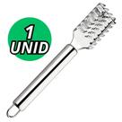 02 Escamador de Peixe Inox Removedor KIt Para Limpar Escamas Pequeno Grande Linha Premium Manual