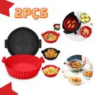 02 Forma Silicone Reutilizavel Forro Air Fryer Microondas