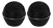 02 Globos Metal Para Microfones Shure Lyco Kadosh Behringer - Preto