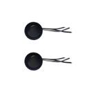 02 Interruptor Para Moveis Botão 22mm Com Cabo 2a Preto