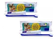 02 Kit Saúde Oral Virbac Pasta Cet+escova E Necessaire Cães