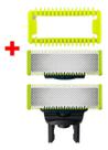02 Laminas Refil e 01 Pente Para Barbeador Oneblade
