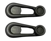 02 Manivela Regulagem Vidro Porta Plástico Para Scania 4 Preto