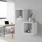 02 Nichos 20x20 Branco MDF Decoração Sala Quarto Cozinha Banheiro Escritório