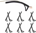 02 Par Ponteira Ponta De silicone Haste Perna Reposição Óculos Compatível oakley Ray Ban grau solar borracha plaqueta peça armação masculina feminina