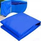 02 Paredes de Fechamento em Nylon Azul 3x1.85 Metros Para Tenda Gazebo