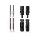 02 pares conectores engates plug painel solar pv/mc ip67 mc4