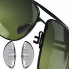 02 Pares Plaqueta Silicone Armação Compatível Porsche Nariz Óculos oculos almofada peça apoio grau solar proteção nasal reposição encaixe