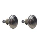 02 Puxador Decorativa Para Moveis Botão Inox Escovado 27mm 02 Puxador Decorativa Para Moveis Botão Inox Escovado 27mm