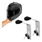 02 Suportes De Capacetes De Moto Universal Com Porta Chaves